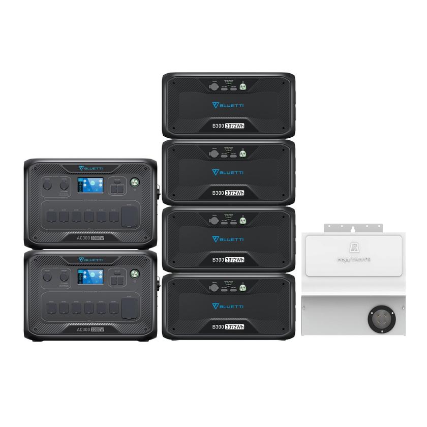 BLUETTI 2*AC300 + 4*B300 + 1*P030A | Home Battery Backup High Quality