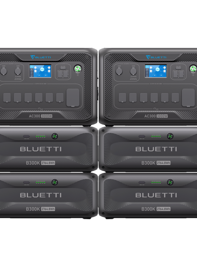 BLUETTI 2*AC300+4*B300K | Home Battery Backup New Arrival