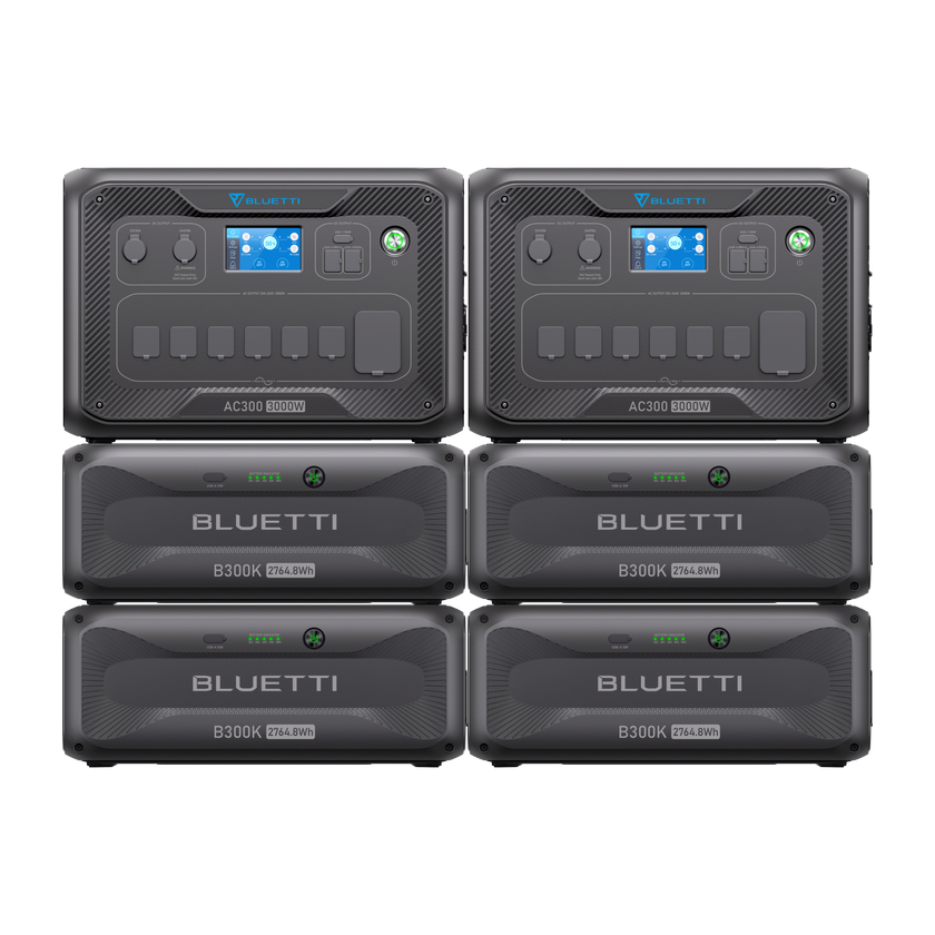 BLUETTI 2*AC300+4*B300K | Home Battery Backup New Arrival