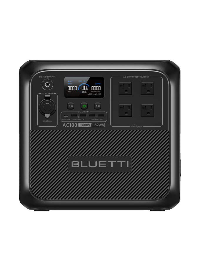 BLUETTI AC180 Solar Portable Power Station | 1,800W 1,152Wh On Sale