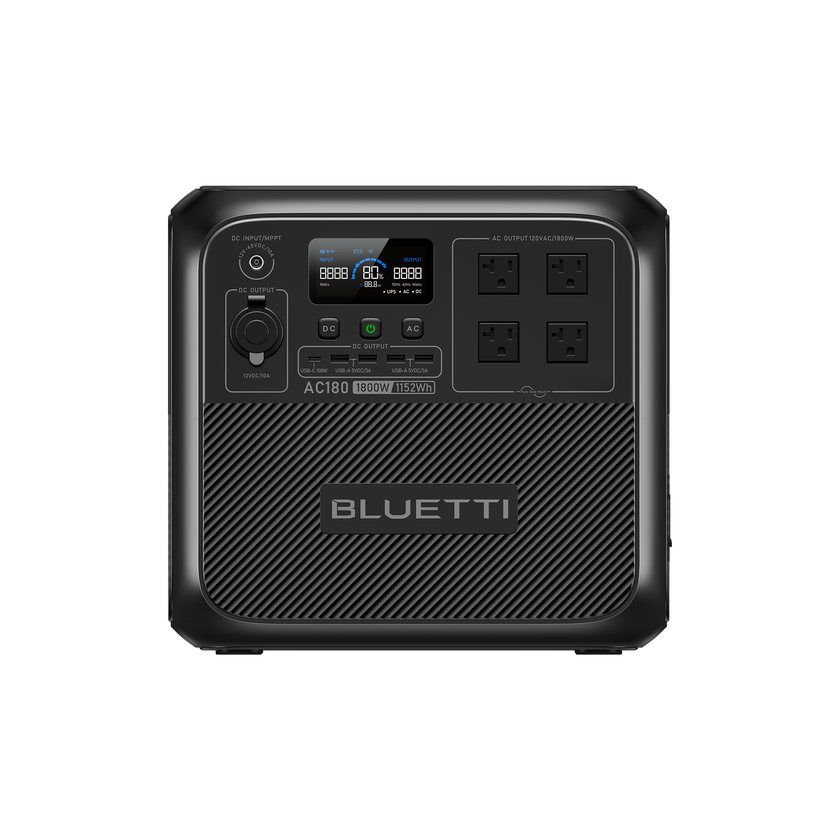 BLUETTI AC180 Solar Portable Power Station | 1,800W 1,152Wh On Sale