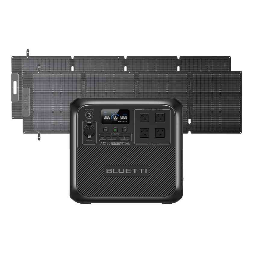 BLUETTI AC180 Solar Portable Power Station | 1,800W 1,152Wh On Sale