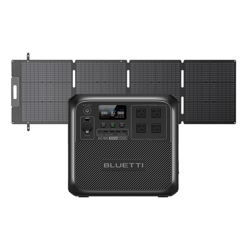 BLUETTI AC180 Solar Portable Power Station | 1,800W 1,152Wh On Sale