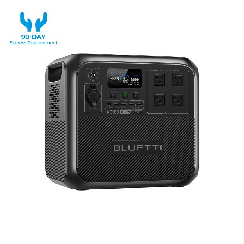 BLUETTI AC180 Solar Portable Power Station | 1,800W 1,152Wh On Sale