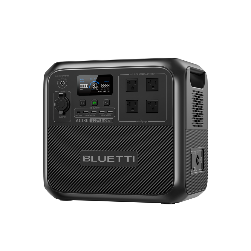 BLUETTI AC180 Solar Portable Power Station | 1,800W 1,152Wh On Sale