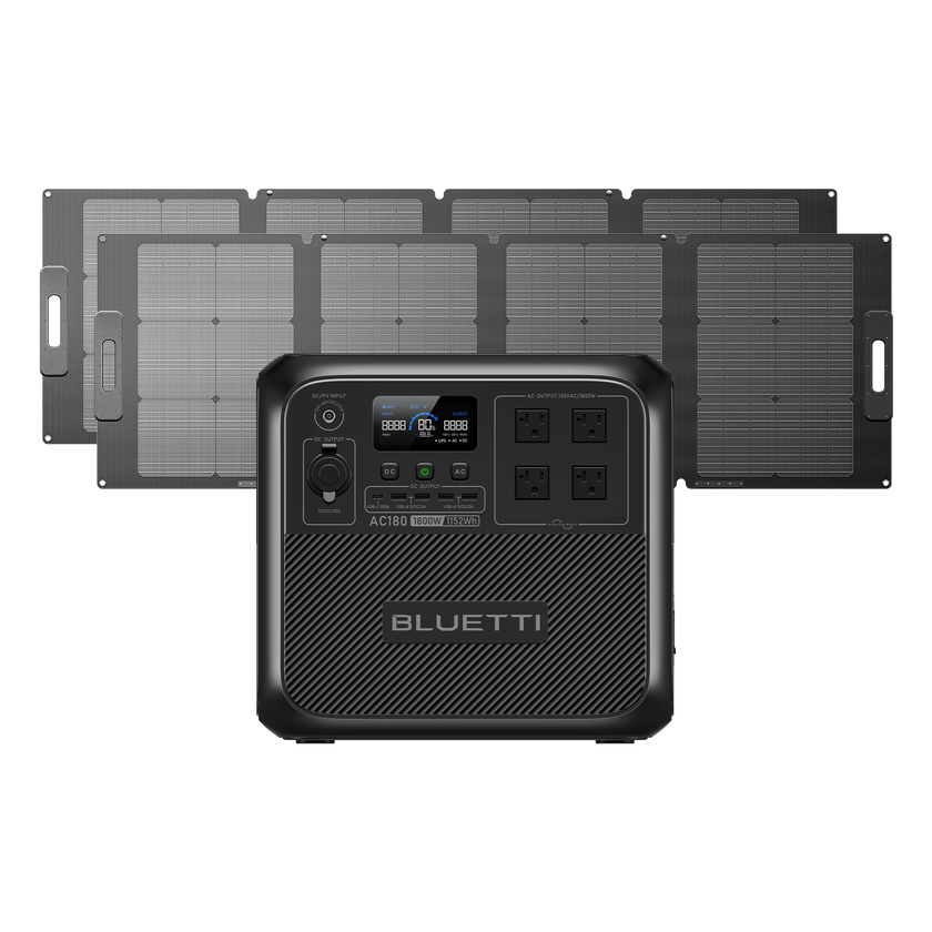 BLUETTI AC180 Solar Portable Power Station | 1,800W 1,152Wh On Sale