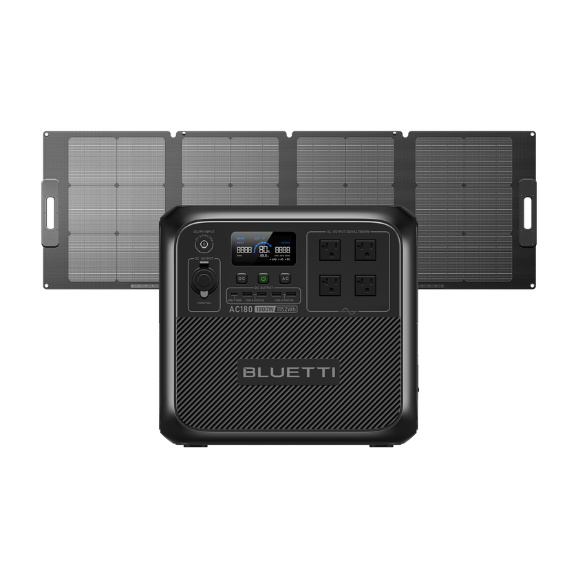 BLUETTI AC180 Solar Portable Power Station | 1,800W 1,152Wh On Sale