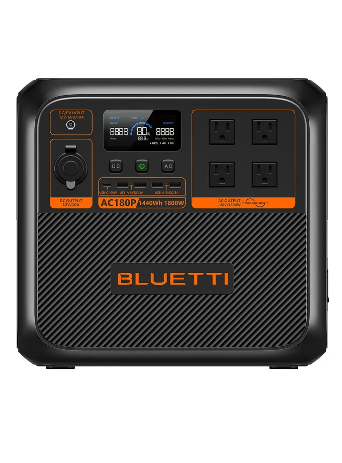 BLUETTI AC180P Solar Portable Power Station | 1,800W 1,440Wh Best Seller