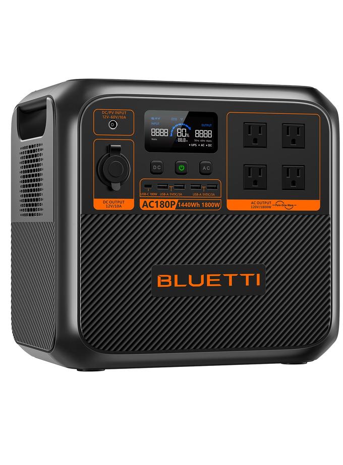 BLUETTI AC180P Solar Portable Power Station | 1,800W 1,440Wh Best Seller