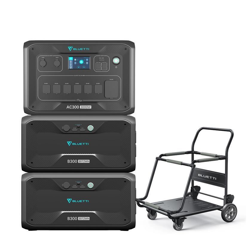 BLUETTI AC300+2*B300+Trolley | Home Battery Backup Same Day Delivery