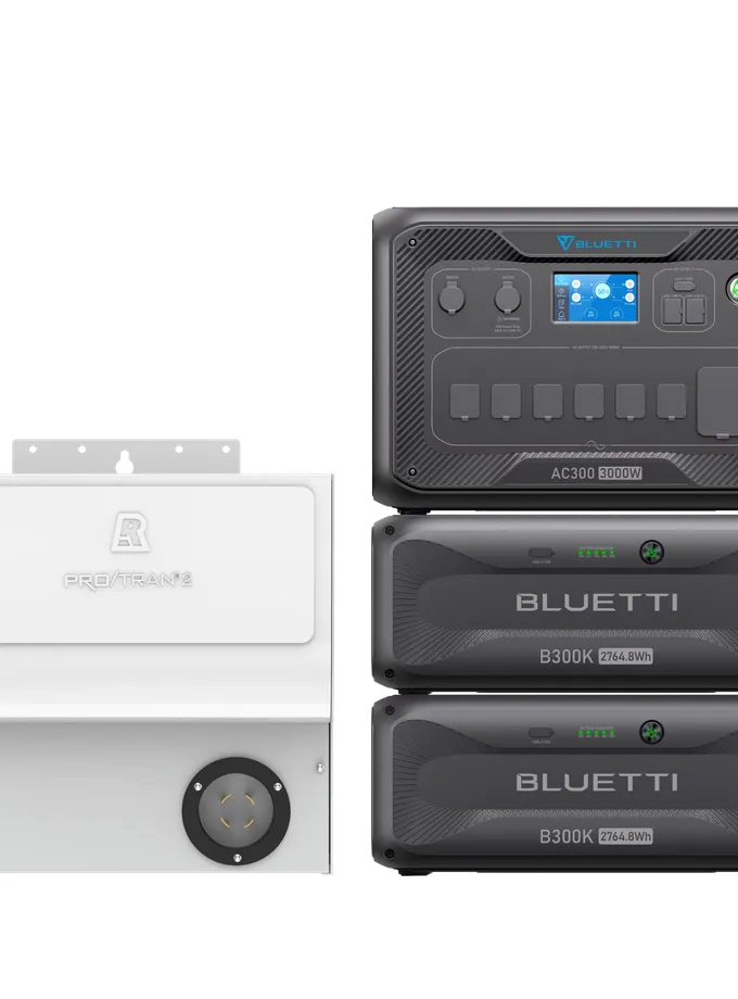 BLUETTI AC300+2*B300K+Home integration Kit (120V) | Home Battery Backup Best Seller