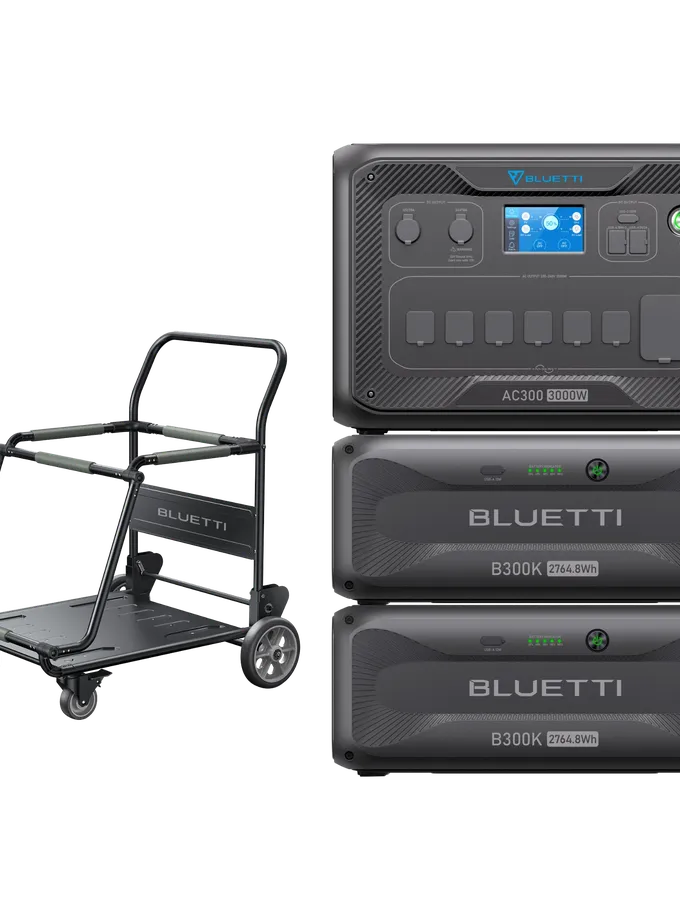 BLUETTI AC300+2*B300K+Trolley | Home Battery Backup Best Price