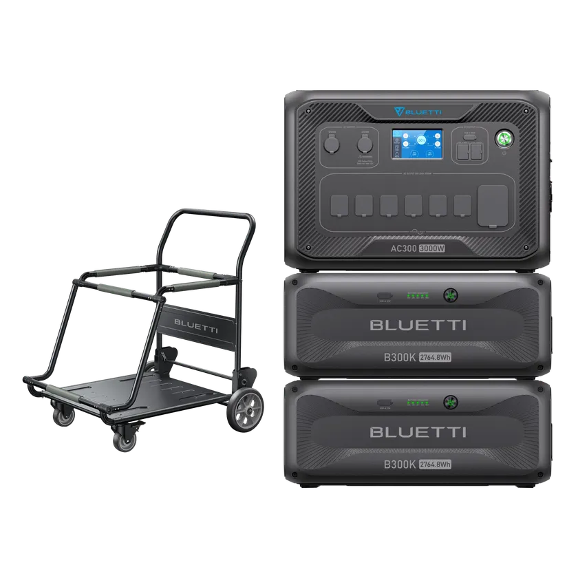 BLUETTI AC300+2*B300K+Trolley | Home Battery Backup Best Price