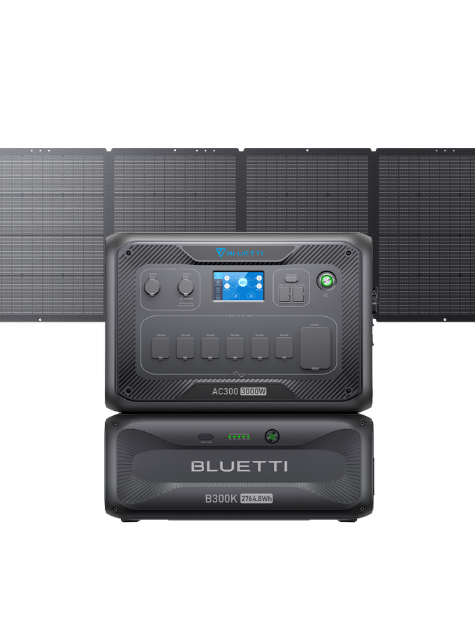 BLUETTI AC300+B300K+PV350D | Home Battery Backup On Sale