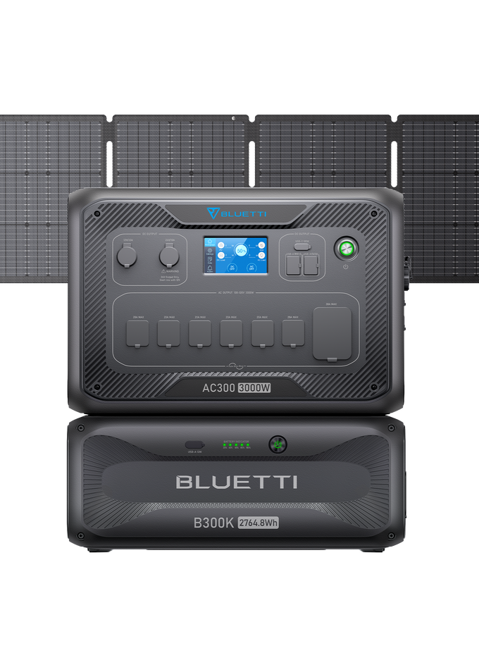 BLUETTI AC300+B300K+SP200L | Home Battery Backup On Sale