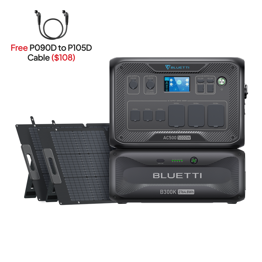 BLUETTI AC500+B300K+2*SP200L (Free P090D-P150D Cable) | Home Battery Backup Best Buy