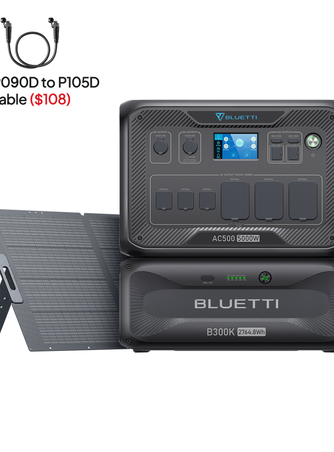 BLUETTI AC500+B300K+PV350D (Free P090D-P150D Cable) | Home Battery Backup Same Day Delivery