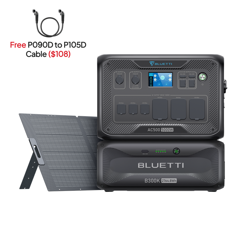 BLUETTI AC500+B300K+PV350D (Free P090D-P150D Cable) | Home Battery Backup Same Day Delivery