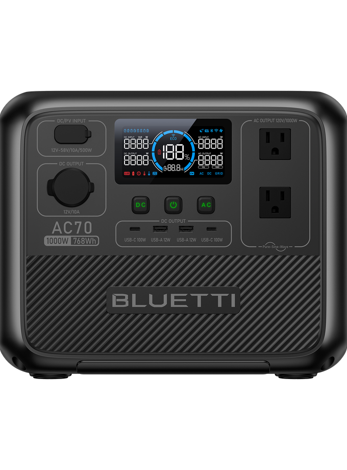 BLUETTI AC70 Portable Power Station | 1000W 768Wh Best Price