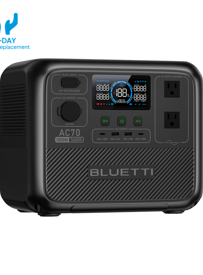 BLUETTI AC70 Portable Power Station | 1000W 768Wh Best Price