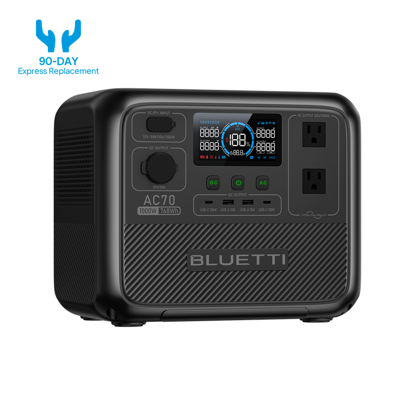 BLUETTI AC70 Portable Power Station | 1000W 768Wh Best Price