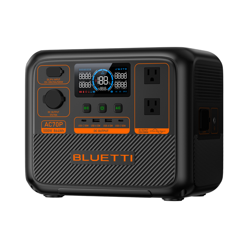 BLUETTI AC70P Portable Power Station | 1000W 864Wh Best Price