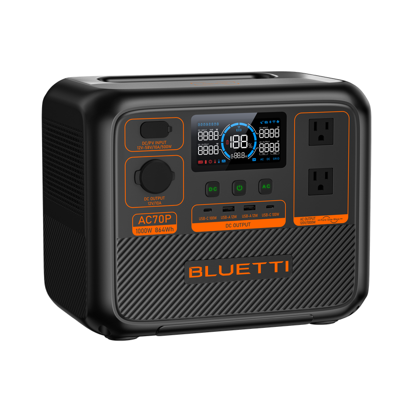 BLUETTI AC70P Portable Power Station | 1000W 864Wh Best Price